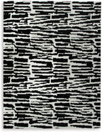 Signature Design by Ashley Bramshaw Area Rug, 8x10, Black and Ivory | Plush 9 mm medium-pile polyester, Protective woven cotton backing, Contemporary high-contrast pattern