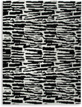 Signature Design by Ashley Bramshaw Area Rug, 8x10, Black and Ivory | Plush 9 mm medium-pile polyester, Protective woven cotton backing, Contemporary high-contrast pattern