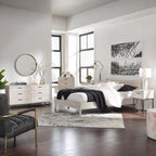 Signature Design by Ashley 6 Drawer Dresser for Bedroom, Light Natural Oak | Textured-grain engineered wood, 6 smooth-glide vinyl-wrapped drawers, Dark pewter pulls, Socalle Series