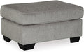 Signature Design by Ashley Altari Rectangular Accent Ottoman, Light Gray | Plush 100% polyester chenille fabric, Sturdy reinforced frame, Versatile seating and footrest, Fits 32 in doorways
