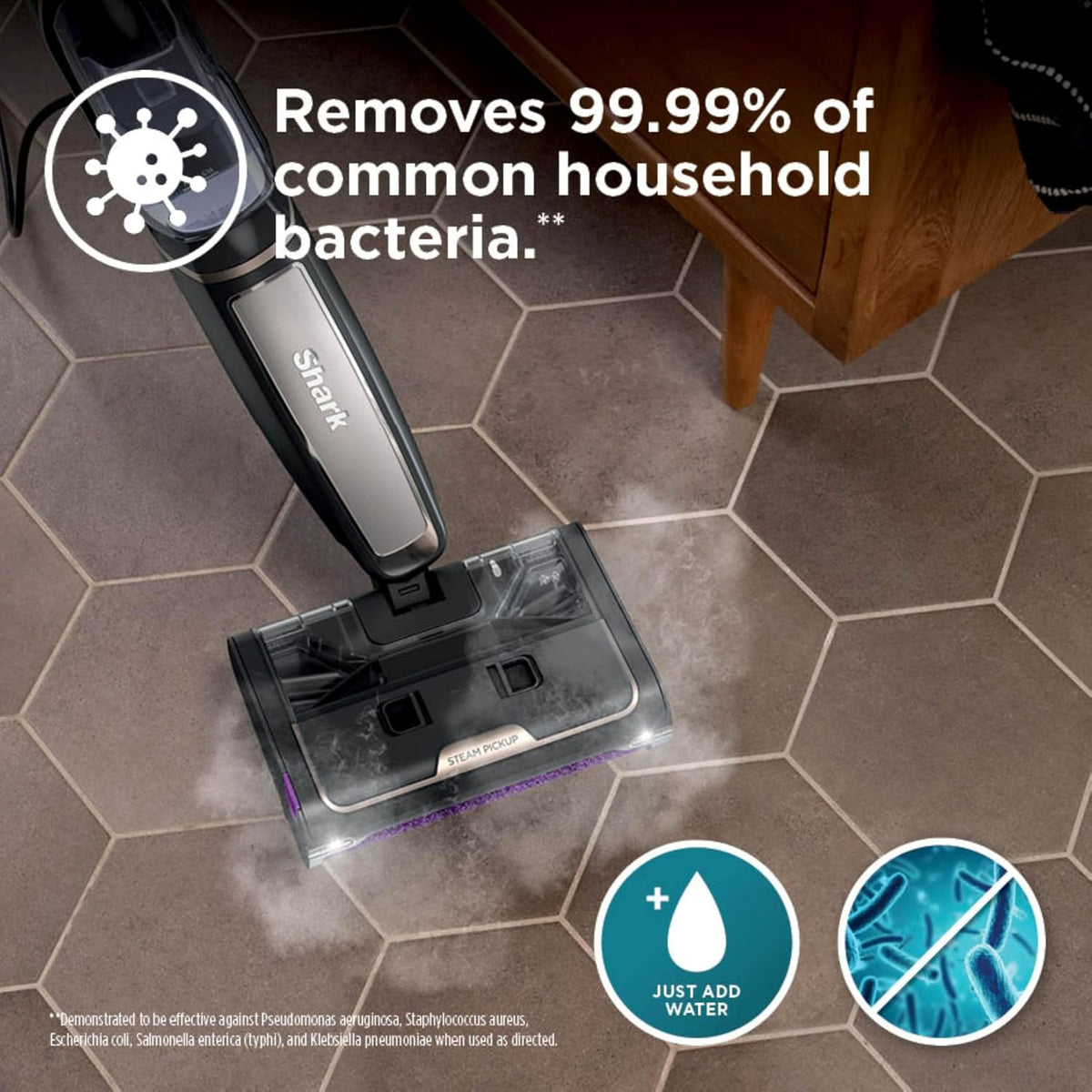 Shark Steam Pickup 3-in-1 Steam Mop for Sealed Hard Floors, SD201