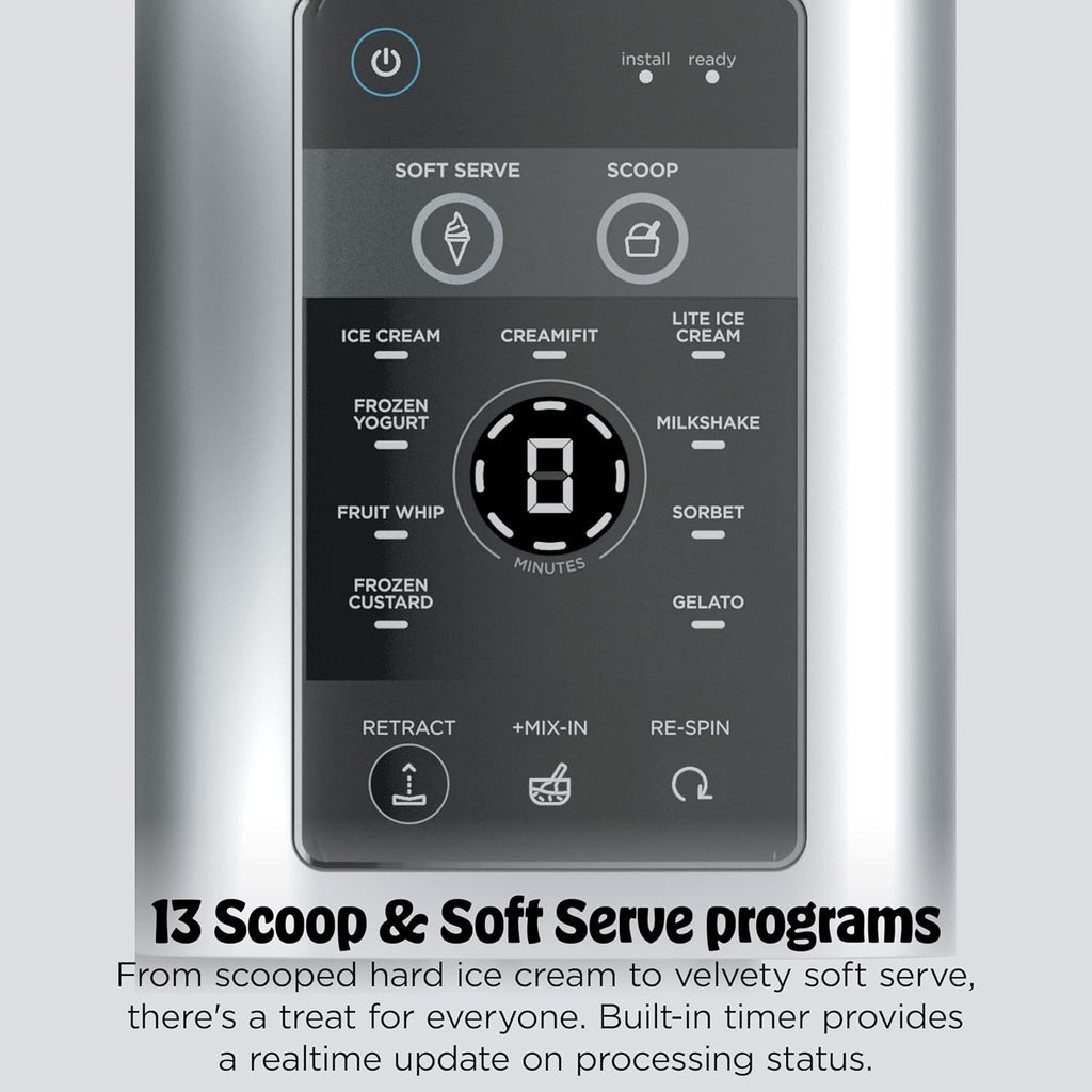 Ninja Creami Scoop & Swirl 13-in-1 Ice Cream and Soft Serve Maker, NC701 | Ninja Creami Scoop and Swirl turns almost anything into ice cream and soft serve at a button touch, scooped or swirled.