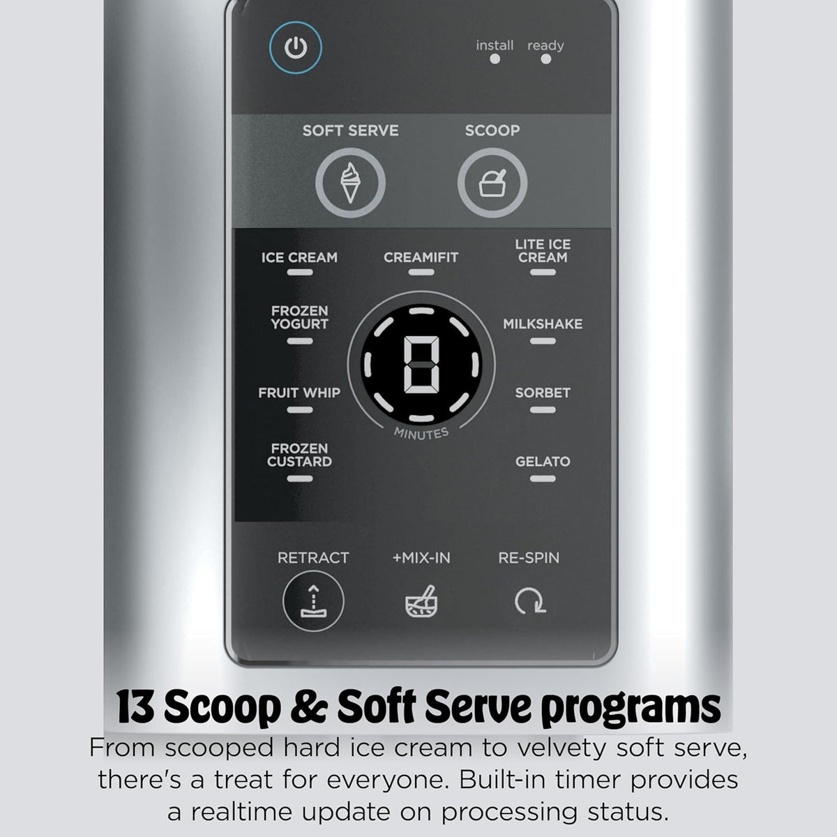 Ninja Creami Scoop & Swirl 13-in-1 Ice Cream and Soft Serve Maker, NC701 | Ninja Creami Scoop and Swirl turns almost anything into ice cream and soft serve at a button touch, scooped or swirled.