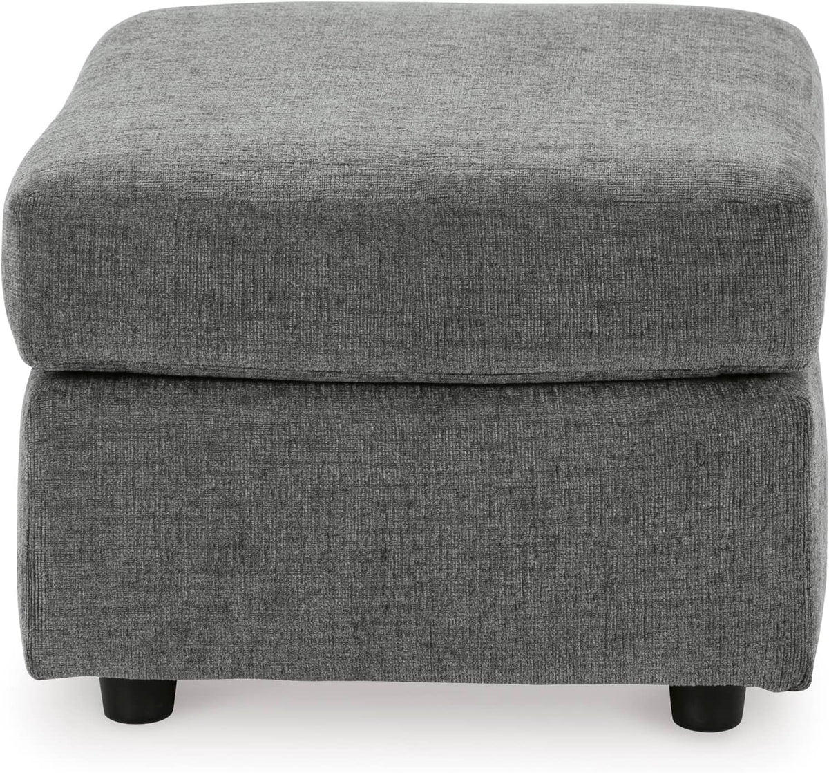 Signature Design by Ashley Stairatt Gray Rectangular Upholstered Ottoman | Plush gray chenille upholstery, Fully assembled couch extension, Sturdy 33x23 in footprint