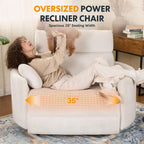 Tivra™ Mochi Oversized Power Recliner - 54" Luxury Lounging Chair