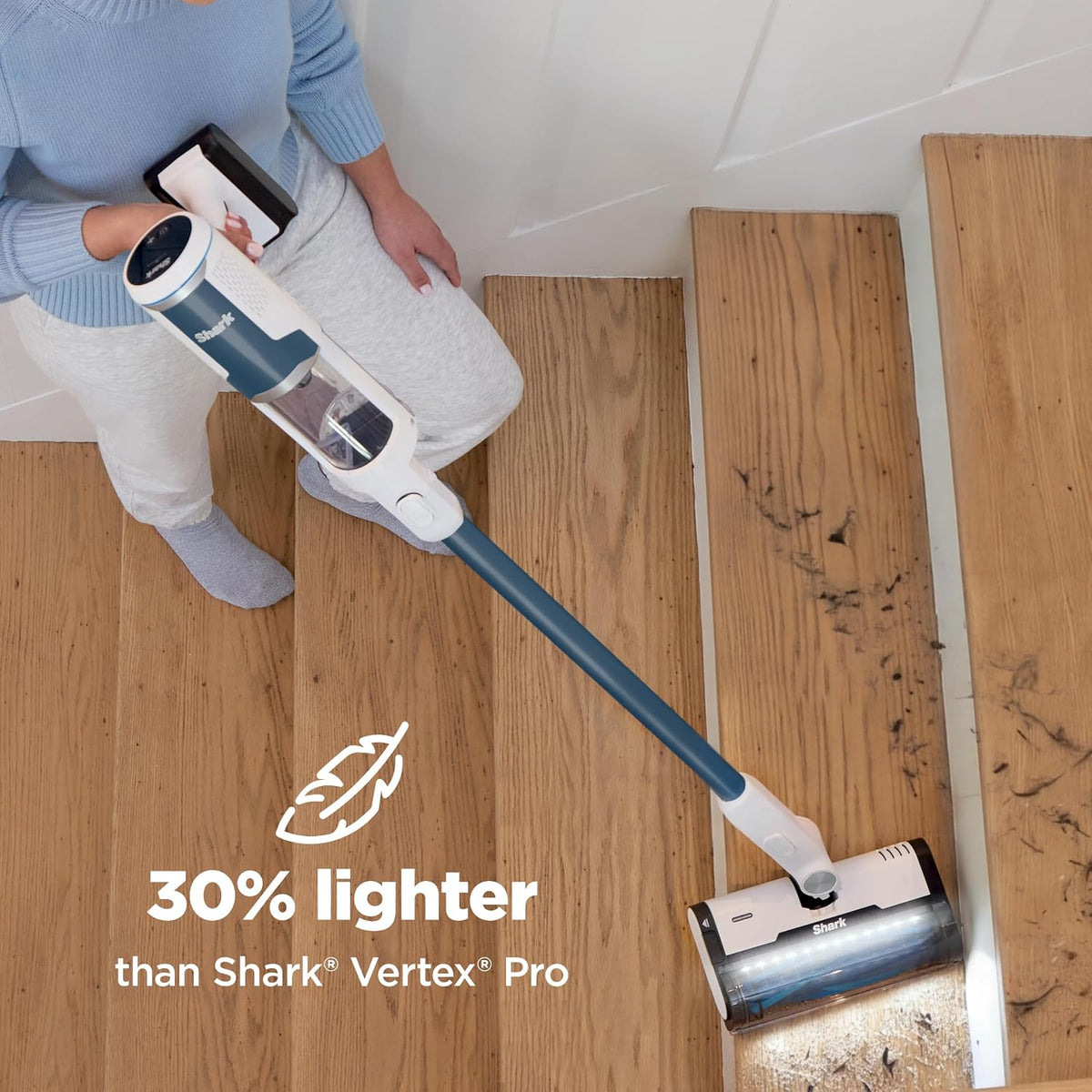 Shark Clean & Empty Cordless Stick Vacuum, 40-Min Runtime, Blue, BU3523