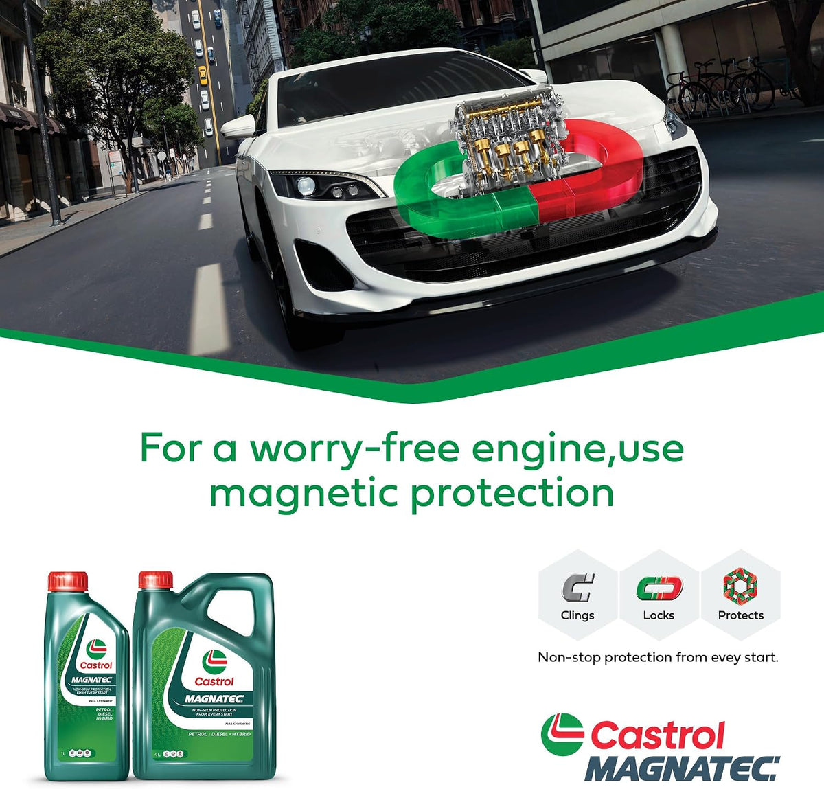 Castrol MAGNATEC 5W-30 C3 Full Synthetic Engine Oil, 4L