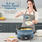 Ninja® PossibleCooker™ PRO Plus, 8.5-qt, Blue Macaron, MC2001 | 9-in-1 replaces 16 tools, 1400W, Slow Cook, Sear, Sauté, Proof, Pasta/Rice, oven-safe ceramic pot, cooker-to-oven-to-table.