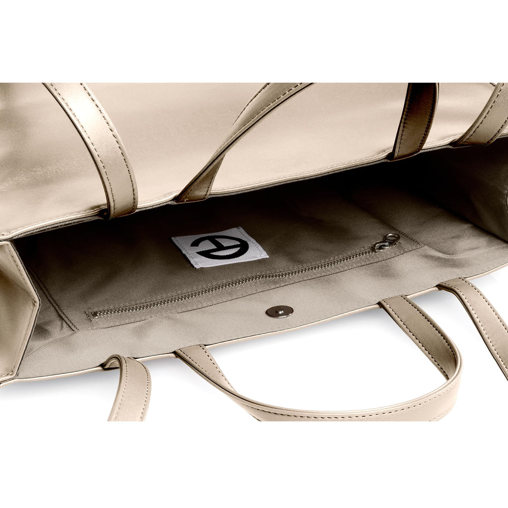 TELFAR Medium Shopping Bag - Cobalt | Unisex Faux Leather Shopping Tote with Shoulder and Crossbody Strap, Dust Bag, Magnetic Snap | Laptop-Sized | Work & Travel Ready