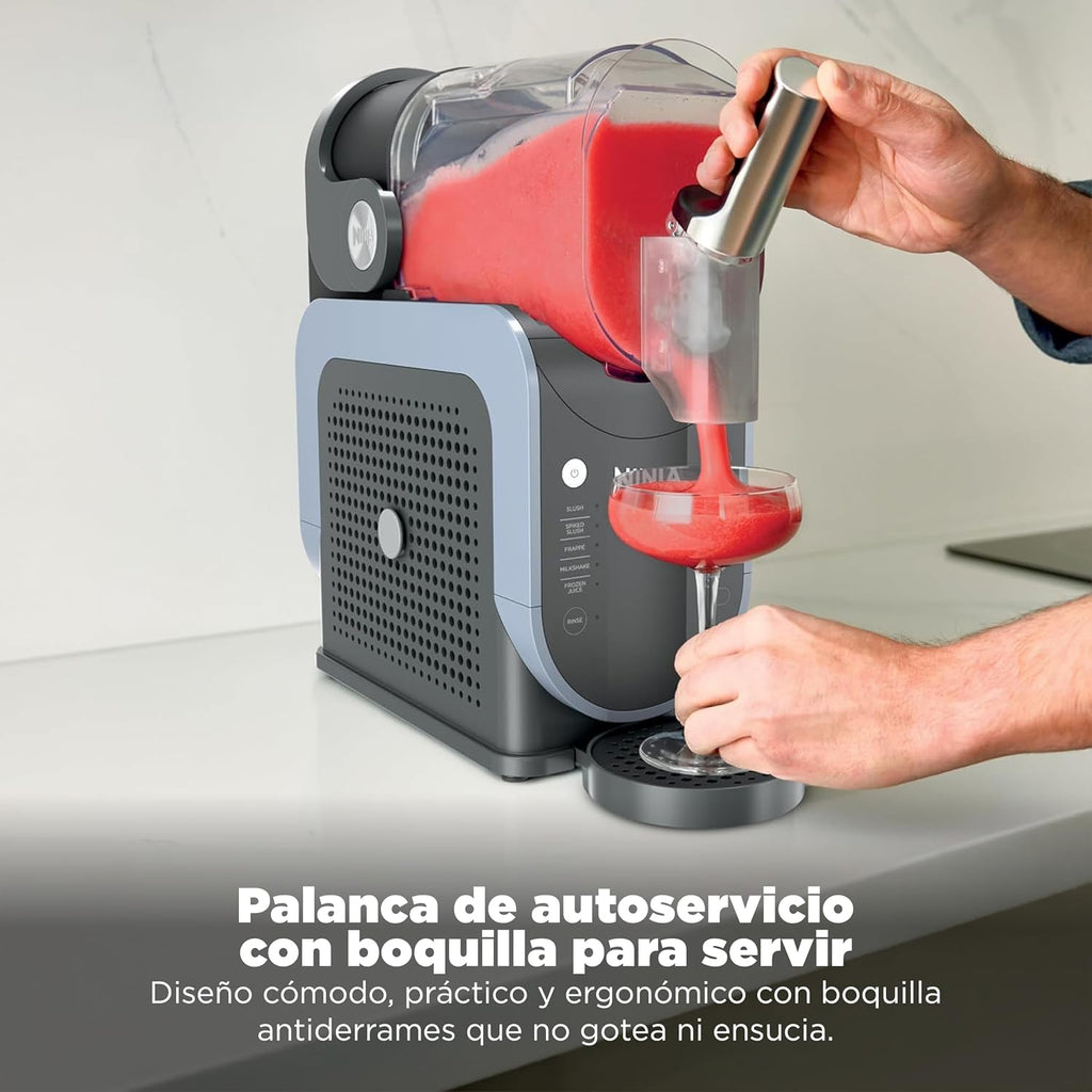 Ninja SLUSHi FS301LAA Frozen Beverage and Granite Maker with RapidChill Technology, 2.6 L (88 oz), 5 Automatic Programs, Ideal for Daisies, Strikes and More, Premium Design, Black, FS301LAA