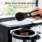 Ninja Coffee Maker, 10-Cup Carafe, Fold-Away Frother, Black, CM401 | Permanent Filter & Removable, Dishwasher Safe Reservoir, 6 Brew Styles, 8 Cup to Travel Mug to Pot Sizes