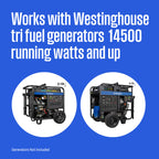 Westinghouse 28000 Peak Watt Tri-Fuel Home Backup Portable Generator, Remote Electric Start, Transfer Switch Ready, Gas, Propane, and Natural Gas Powered