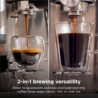 Ninja Luxe Café Mini, Espresso Machine & Drip Coffee, Stainless, ES301 | Built-in Burr Grinder, Precision Scale & Manual Steam Wand, Lattes, Cappuccinos & More