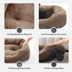 INVENHO Medium Dog Beds for Medium Dogs Washable, Rectangle Dog Bed Medium Size Dog, Orthopedic Dog Bed, Warming Soft Calming Sleeping Puppy Bed Durable Pet Bed with Anti-Slip Bottom M(30"x24"x9")