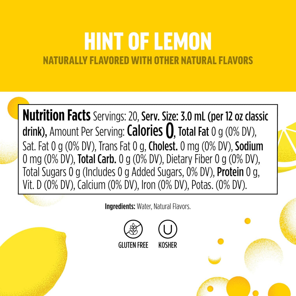 Ninja Thirsti Flavored Water Drops, SELTZER Lemon, Crisp and Refreshing Sparkling Water, Zero Calories, Zero Sugar, Zero Sweeteners, Makes 20, 12oz drinks, 3 Pack, WCFLEMNAM