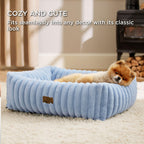Bedsure ComfyFleece® Cute Dog Beds Large Sized Dog Washable，36in Cream