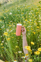 Ello Campy 18oz Insulated Stainless Steel Travel Mug with Handle, Peach