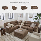 Signature Design by Ashley Caramel Faux Leather Sofa, No Assembly Required | Anti-sag platform deck, Caramel 98% polyester and 2% PU blend, Contemporary 3-seater design, Walker Point Series