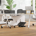 HOMCOM Foot Rest Under Desk, Foot Stool with Massage Rollers, Adjustable