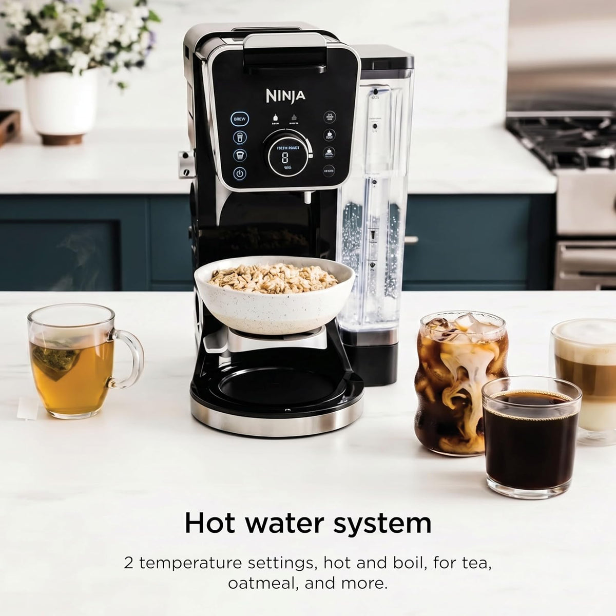 Ninja Specialty Drip Coffee Maker, DualBrew Pro, Black CFP307 | Coffee Machine w/Frother, Permanent Filter, Brew w/Pods & Grounds, K Cups Compatible, 4 Brew Styles, 13 Cup to Pot Sizes