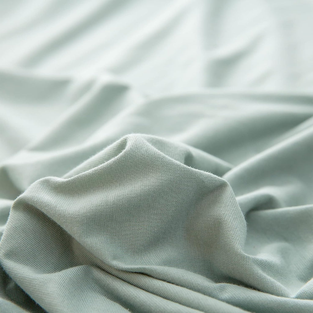 PURE ERA Jersey Knit Pillow Cases Solid Sage Green Standard
