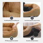 INVENHO Medium Dog Beds for Medium Dogs Washable, Rectangle Dog Bed Medium Size Dog, Orthopedic Dog Bed, Warming Soft Calming Sleeping Puppy Bed Durable Pet Bed with Anti-Slip Bottom M(30"x24"x9")