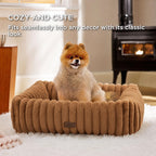 Bedsure ComfyFleece® Cute Dog Beds Large Sized Dog Washable，36in Cream