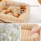 Bedsure ComfyFleece® Cute Dog Beds Large Sized Dog Washable，36in Cream