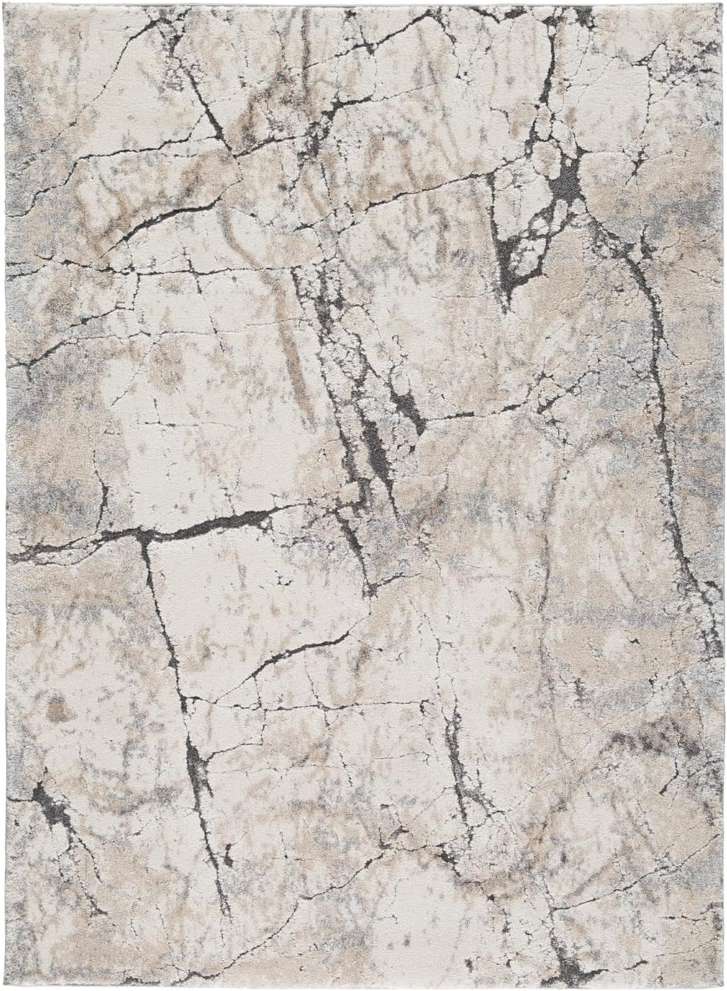 Signature Design by Ashley Wyscott Living Room Rug, 8x10 Modern Abstract | 17 mm high-low pile polyester and polypropylene, Exact 7'10" x 10'3" dimensions, Natural jute backing