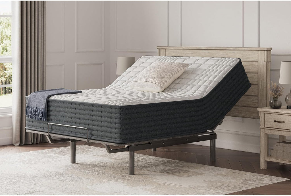 Signature Design by Ashley Hybrid 1300 13 Inch Plush Gel Memory Foam Mattress with Edge Support for Pressure Relief, Queen, Fiberglass-Free, Mattress in A Box