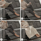 Signature Design by Ashley Faux Leather Power Reclining Sofa, Slate | 15-minute assembly, Zero gravity reclining couch, Drop-down table, Wireless charging, Power headrest, Next-Gen series