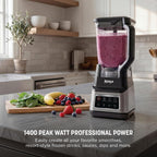 Ninja Professional Plus Blender, Auto-iQ, 1400W, 72oz Pitcher, BN701 | 1400 peak-watt motor, 3 Auto-iQ presets for smoothies, frozen drinks & ice cream. Total Crushing blades. Dishwasher safe.