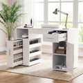 Nail Desk with Dust Collector&Wrist Rest,Portable Mobile Nail Tech Table