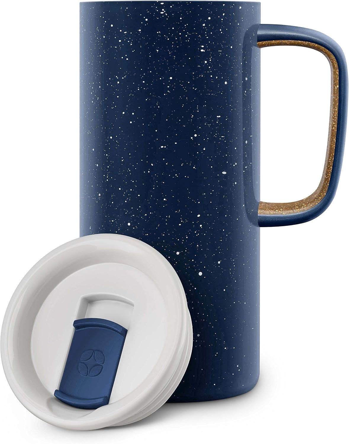 Ello Campy 18oz Insulated Stainless Steel Travel Mug with Handle, Navy