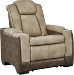 Signature Design by Ashley Zero Gravity Power Recliner Chair, Sand | Easy to clean water resistant performance fabric, Wall hugger power recliner, Living room chairs, Next-Gen Durapella Series