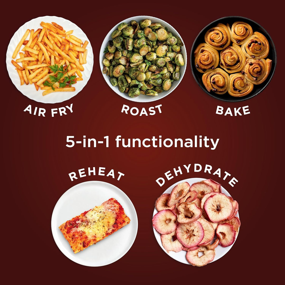 Ninja Air Fryer XL, 5.5 Qt, 5-in-1, Grey, AF150AMZ | Air fry, roast, reheat, dehydrate, 1750W, 400F max, Fits 3 lbs wings, Dishwasher-safe