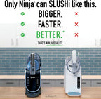Ninja SLUSHi Professional Drink Maker, 7+ Servings, Black, FS301 | No Ice Needed, 5 Preset programs, Rapid Chill Technology, 7+ Servings, 88-Oz Easy-Fill Vessel, Dishwasher Safe Parts