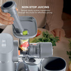 Ninja NeverClog Cold Press Juicer, 24oz Jug, 36oz Pulp, Silver, JC151SL | 150W high-torque auger juices fibrous fruits & veggies. Total Pulp Control, 2 one-touch programs. Dishwasher safe.