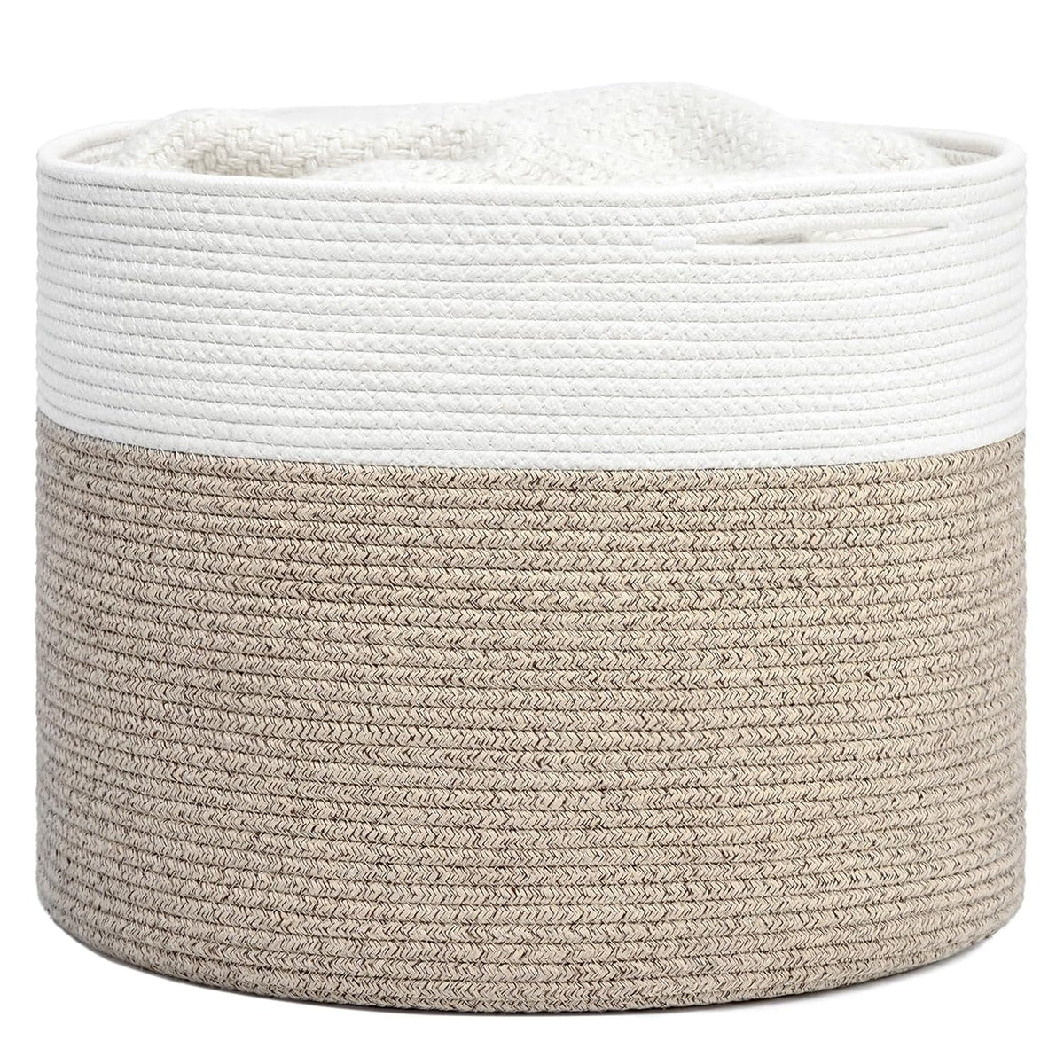 Goodpick Woven Rope Basket for Blankets Fit Nursery & Living Room, 45L