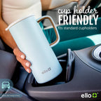 Ello Campy 18oz Insulated Stainless Steel Travel Mug with Handle, Navy