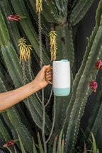 Ello Jane 18oz Ceramic Travel Mug with Handle, Splash-Resistant Slider Lid and Built-in Coaster, Perfect for Coffee and Tea, BPA Free, Dishwasher Safe, Holiday Gift Her Him, Yucca