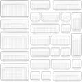 Vtopmart 25 PCS Clear Plastic Drawer Organizers Set, 4-Size Versatile Bathroom and Vanity Drawer Organizer Trays, Storage Bins for Makeup, Bedroom, Kitchen Gadgets Utensils and Office