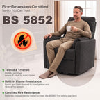 HOMCOM Riser Recliner Chair with Vibration Massage and Heat, Dark Grey