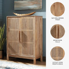 Signature Design by Ashley Solid Mango & Engineered Wood Bar Cabinet | Solid mango wood liquor cabinet, Built-in bottle and stemware racks, Minor assembly for lounges, Pellamour Series