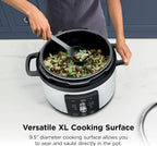 Ninja® HyperHeat™ 9-in-1 Pressure Cooker, 6.5-qt, White, PC201WH | Cooks 2X faster, Sear, Sauté, Slow Cook, Steam, Sous Vide & Yogurt, 1200W, PFAS-free, removable SimpliServe™ pot for serving