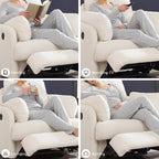 Signature Design by Ashley Modmax Contemporary Swivel Glider Nursery Recliner, Stain-Resistant Next-Gen Nuvella Performance Fabric Rocking Chair for Living Room, Beige, 42" W