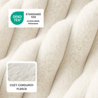 Bedsure ComfyFleece® Cute Dog Beds Large Sized Dog Washable，36in Cream