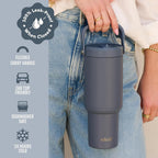 Ello Oasis Go+ 32oz Insulated Stainless Steel Tumbler with Straw, Horizon