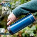 Ello Magnet 18oz Insulated Stainless Steel Travel Mug with Handle, Black