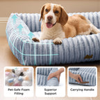 Bedsure ComfyFleece® Cute Dog Beds Large Sized Dog Washable，36in Cream